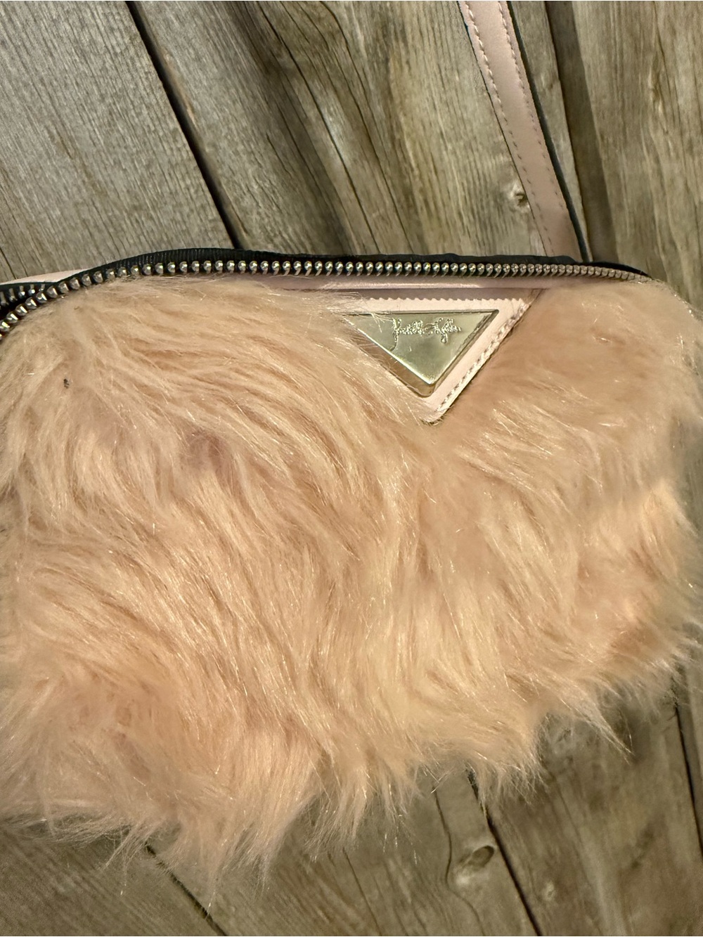 Kendalle and Kylie Faux Fur Nude Pink Crossbody